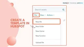 How-to create a template in HubSpot.