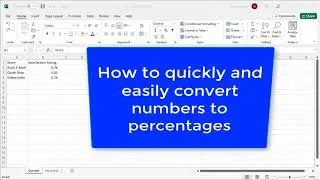 How to make a percentage in Excel