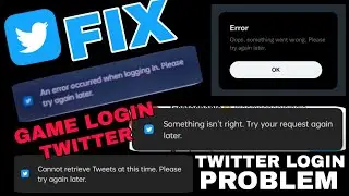 Fix Twitter Login Problems | Something went wrong. Please try again later. | Something isn’t right