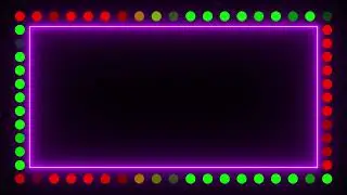 Red & Green Lights Glowing TikTok Trend Neon Frame Seamless Loop