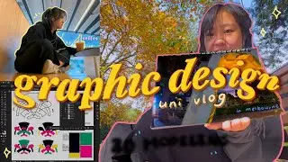 a week in my life at design school ₊˚♡🌷͙֒   3D modeling, graphic design, branding