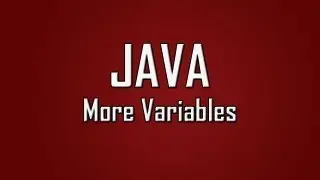 Learn Java - #10 - More Variables