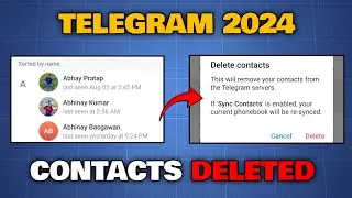 how to hide contacts in telegram | delete contacts in telegram | Problem Fix 2024