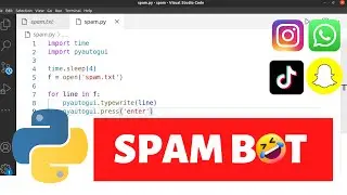 How to create a spam bot with 5 line of Python Code