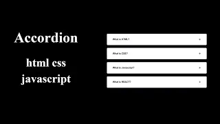 How to create Responsive Accordion in HTML CSS && JavaScript