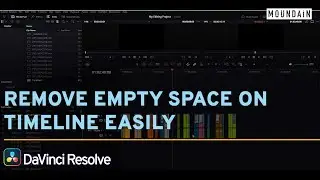 Remove or delete empty space on timeline easily in Davinci Resolve