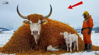 Cow Suffering from Attack by Millions of Bees and Parasites is Saved by Heroic Team| Animal rescue