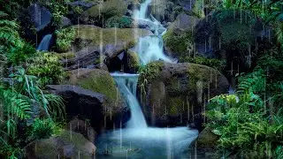 Relaxing Waterfalls and Rainstorm Sounds for Sleeping