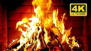 🔥 Cozy Fireplace 4K (12 HOURS). Fireplace with Crackling Fire Sounds. Fireplace 4K