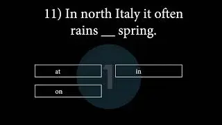 Preposition of Time At, In, On