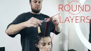 How to Cut a Round Shape on Long Wavy Hair – Tutorial