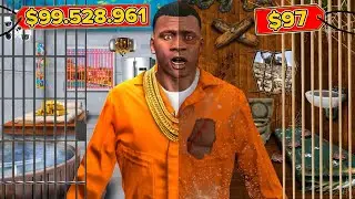 🤑PRISÃO DE POBRE VS DE RICO NO GTA 5!!