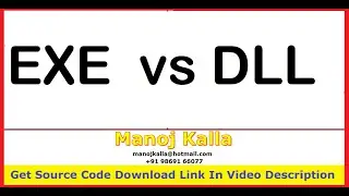 exe vs dll | difference between EXE vs DLL | what are the difference between dll and exe file