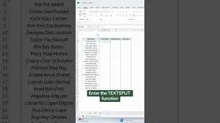 How to split names into dynamic columns. 🤯 #excel #tutorial #exceltips