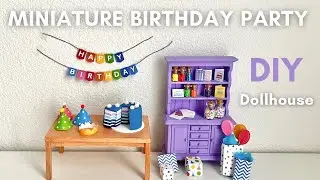 Birthday Party Miniatures Dollhouse - DIY Printable