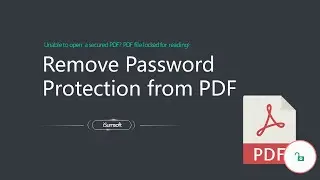How to Remove Password Protection from PDF File after Opening