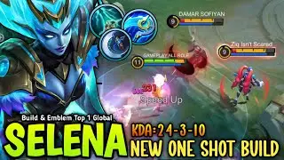 SELENA NEW 1 SHOT BUILD & EMBLEM FOR MID LANE TO EASILY CARRY THE TEAM 😱 - BUILD TOP 1 GLOBAL SELENA