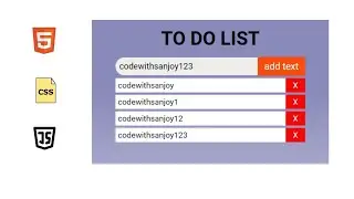 How to make TO-DO-LIST using Html Css and Javascript