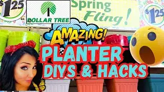 Dollar tree planter DIYs & hacks! Crafting MY stash! Make gorgeous outdoor decor on a budget