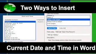 Two Ways to Insert Current Date and Time in Word