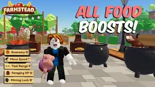 Testing All Food Boosts in Farmstead! (Roblox)