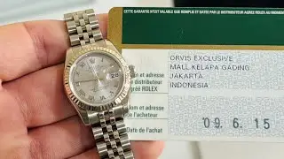 Lady Rolex Datejust 179174 watch with silver Roman dial, Detailed Info on Rolex Ladies Watch