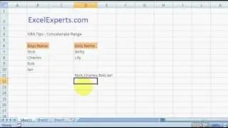 ExcelExperts.com - VBA Tips - Concatenate Range