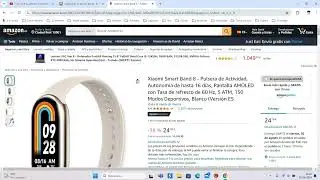⌚ ¡Oferta Amazon! Xiaomi Mi Band 8 blanca barato 24,79€ ¡38 DTO! Opinión | Descuento ⌚