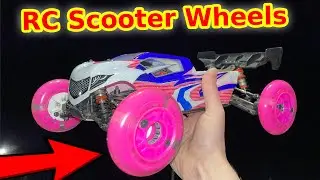 Scooter wheels on RC car