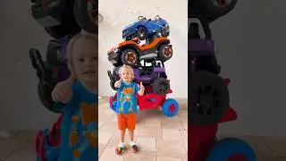 Chris learns to wash and store toy cars