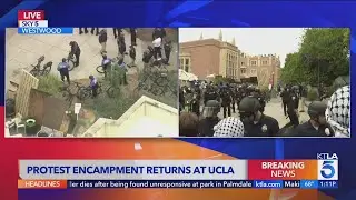 Police move-in on new protest encampment at UCLA