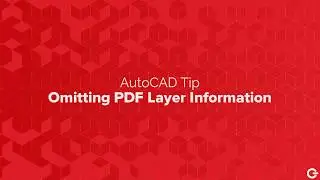 How to Omit Layer Information from AutoCAD PDFs