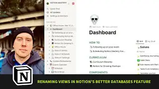 Renaming Views in Notion's Better Databases Feature