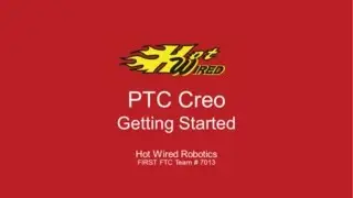 PTC Creo - Getting Started for FTC Teams