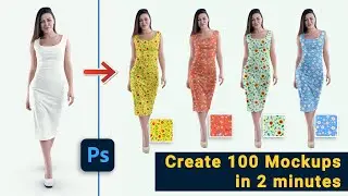 How to add cute Patterns in your Dress Mockup | Create hundred's of mockups within a minute