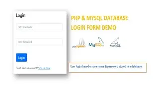 PHP & MYSQL DATABASE LOGIN FORM DEMO