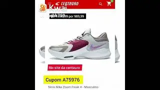 Tênis de basquete Nike Zoom Freak 4 - Cupom da Centauro A75976- #nikefreak4 #cupomdacentauro