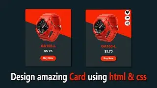 How to design a card using html and css |Web Design Tutorial 2021|Html & CSS |Card design |
