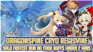 SOLO Dragonspine Cryo Regisvine EVENT! ACT 4 Boss Fight | Fastest Run Under 2 Mins - Genshin Impact