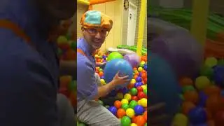 Blippi's Ball Pit Fun🔴🔵🟠🟢 | Blippi Shorts | #shorts #blippi #blippimusic