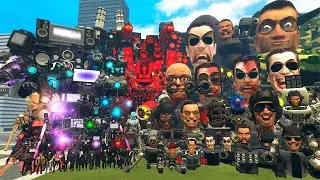 SPEAKERMAN CORRUPTED, CAMERAMAN FUTURE AND TV MAN KINO VS 1-77 SKIBIDI TOILET BOSSES (Garry's Mod)