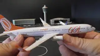 unboxing diecast Aircraft Model GOL Linhas Aereas Boeing 737-8EH  Mini Fun Land (001015)