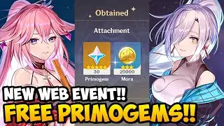 30 FREE PRIMOGEMS!! New Web Event Before 2nd Anniversary of Genshin Impact