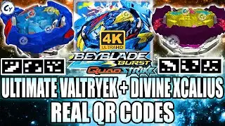 QR ULTIMATE VALTRYEK V8 DIVINE XCALIUS X8 ALL 2-PACK QR CODES BEYBLADE BURST QUAD STRIKE