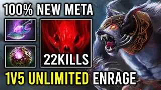 WTF 1v5 Unkillable Ursa 100% New Meta Octarine Core + Arcane Blink Unlimited Enrage Dota 2