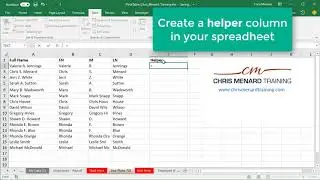 Flash Fill in Excel with Len Function by Chris Menard