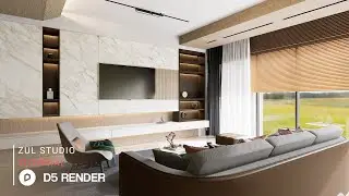 D5 Render realistic interior rendering tutorial | Living 61