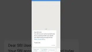 Fraud SBI message how to keep your account safe #shorts