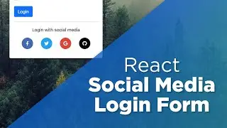 React Social Media Login Form