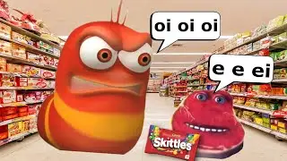 Skittles meme E e ei im on vacation vs Oi oi oi red larva